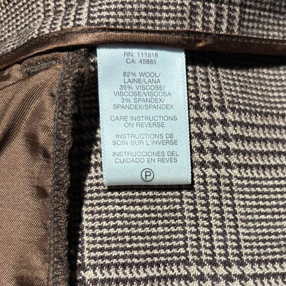 Michael Michael Kors Womens Plaid Trousers Size 14 Wool/Viscose - Picture 7 of 8